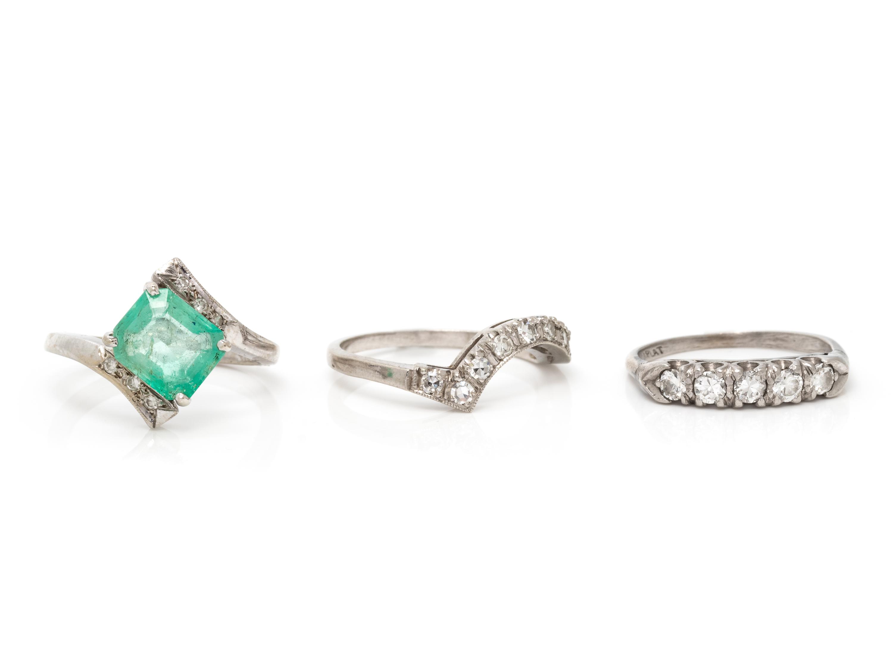 COLLECTION OF DIAMOND RINGS