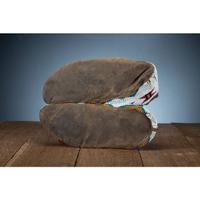A'aninin Beaded Buffalo Hide Moccasins