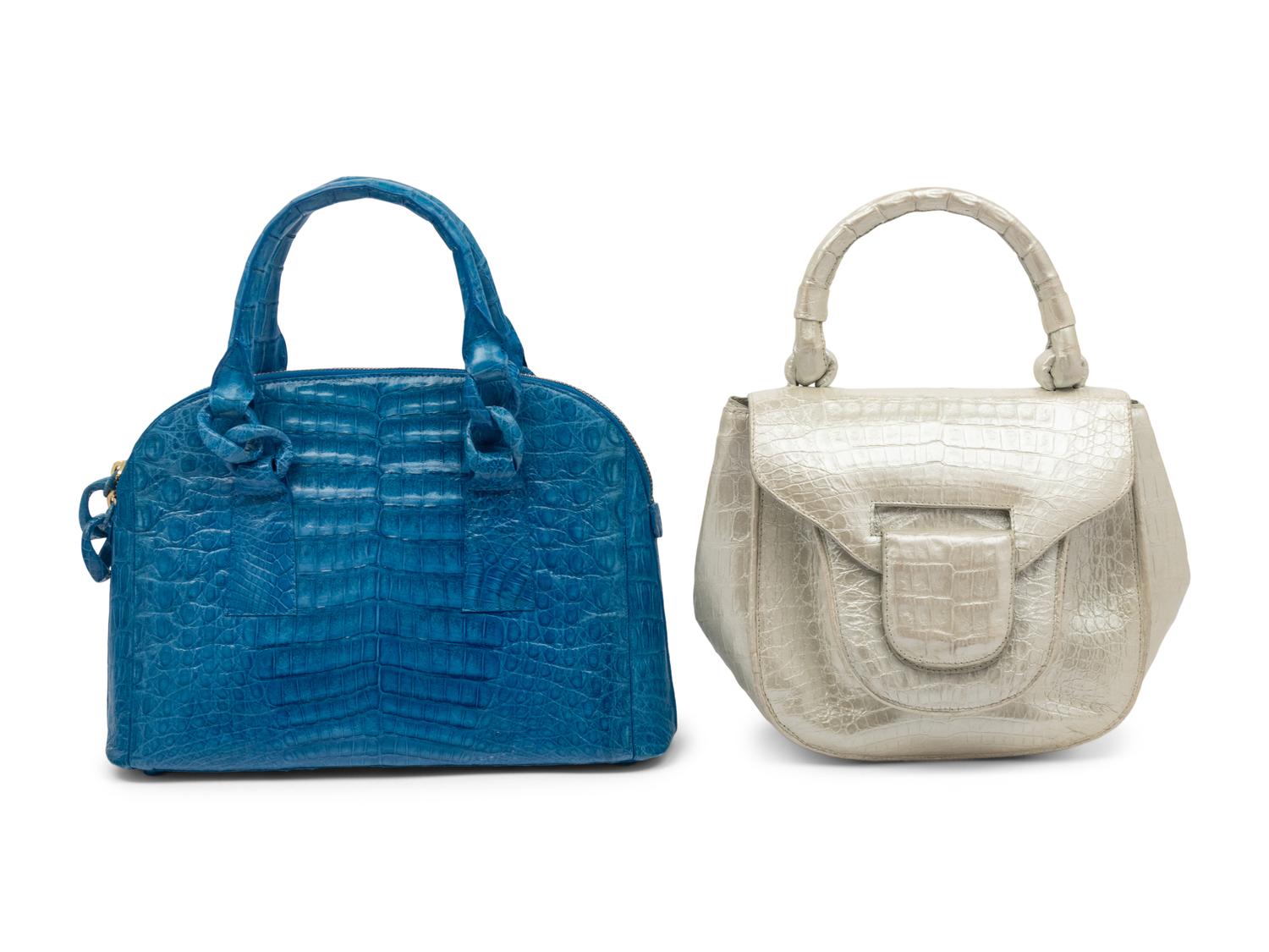 Two Nancy Gonzalez Crocodile Handbags