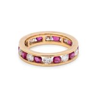 DIAMOND AND RUBY ETERNITY BAND