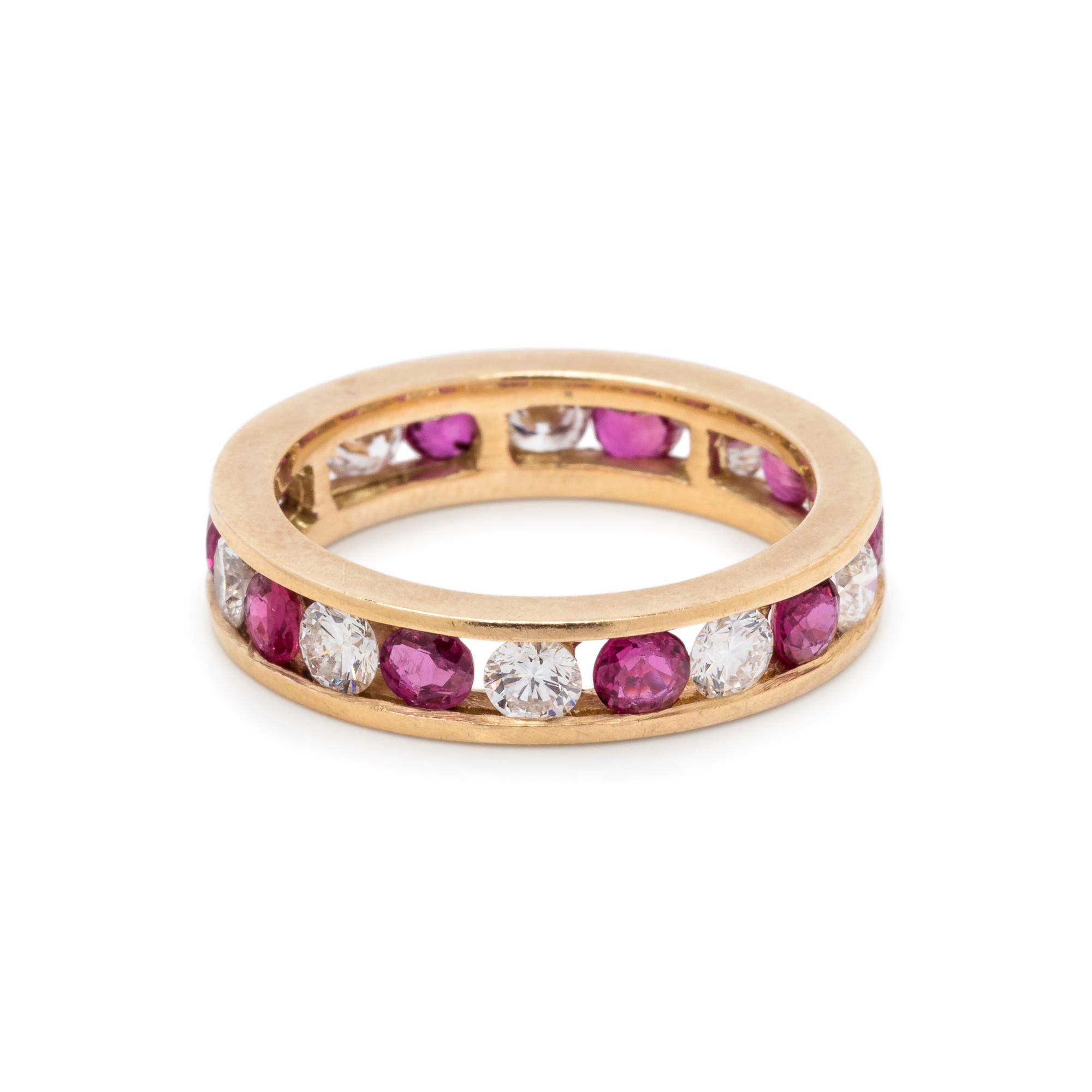 DIAMOND AND RUBY ETERNITY BAND