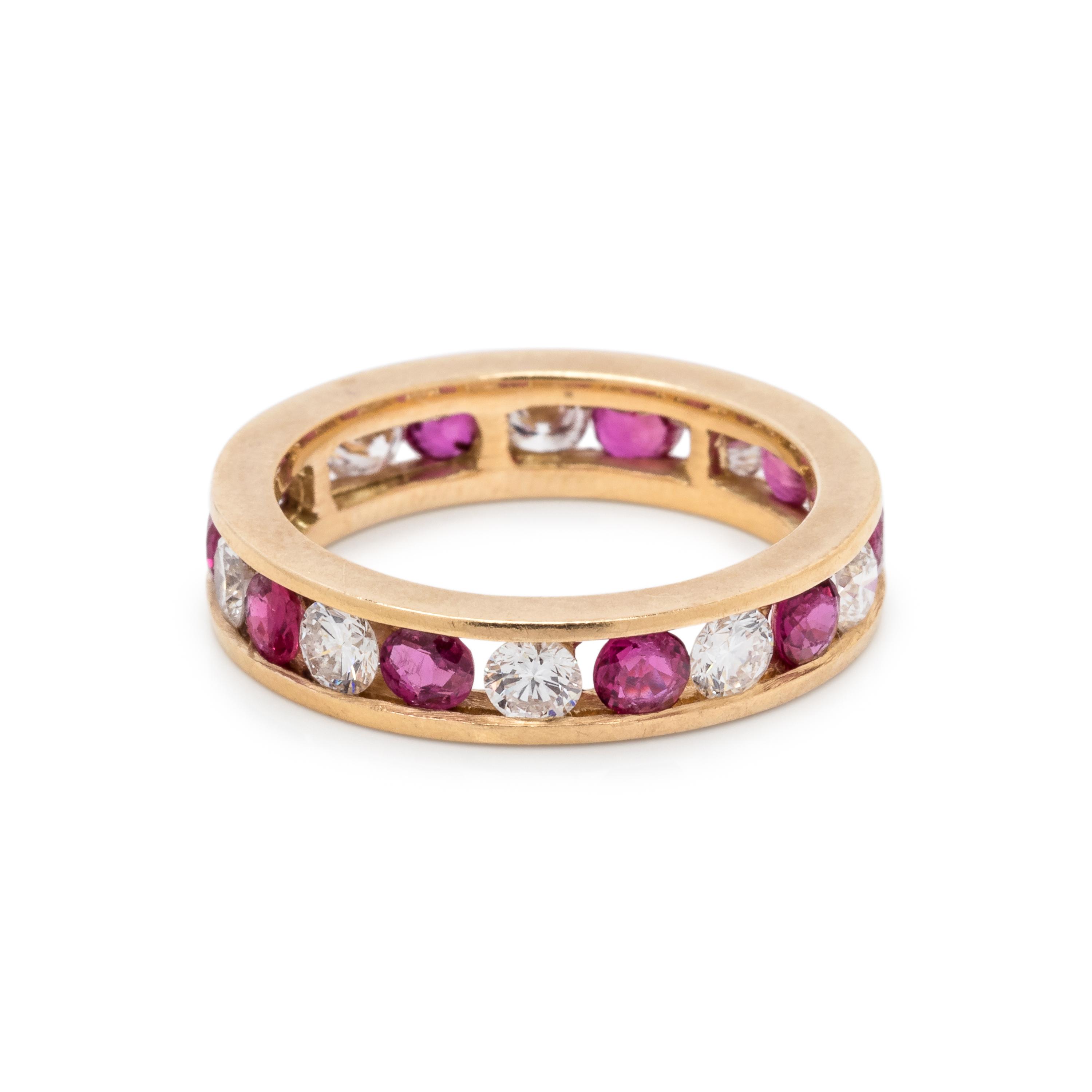 DIAMOND AND RUBY ETERNITY BAND