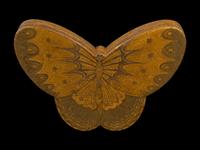 A Japanese Gold Lacquer Butterfly-Form Covered Box, Kobako