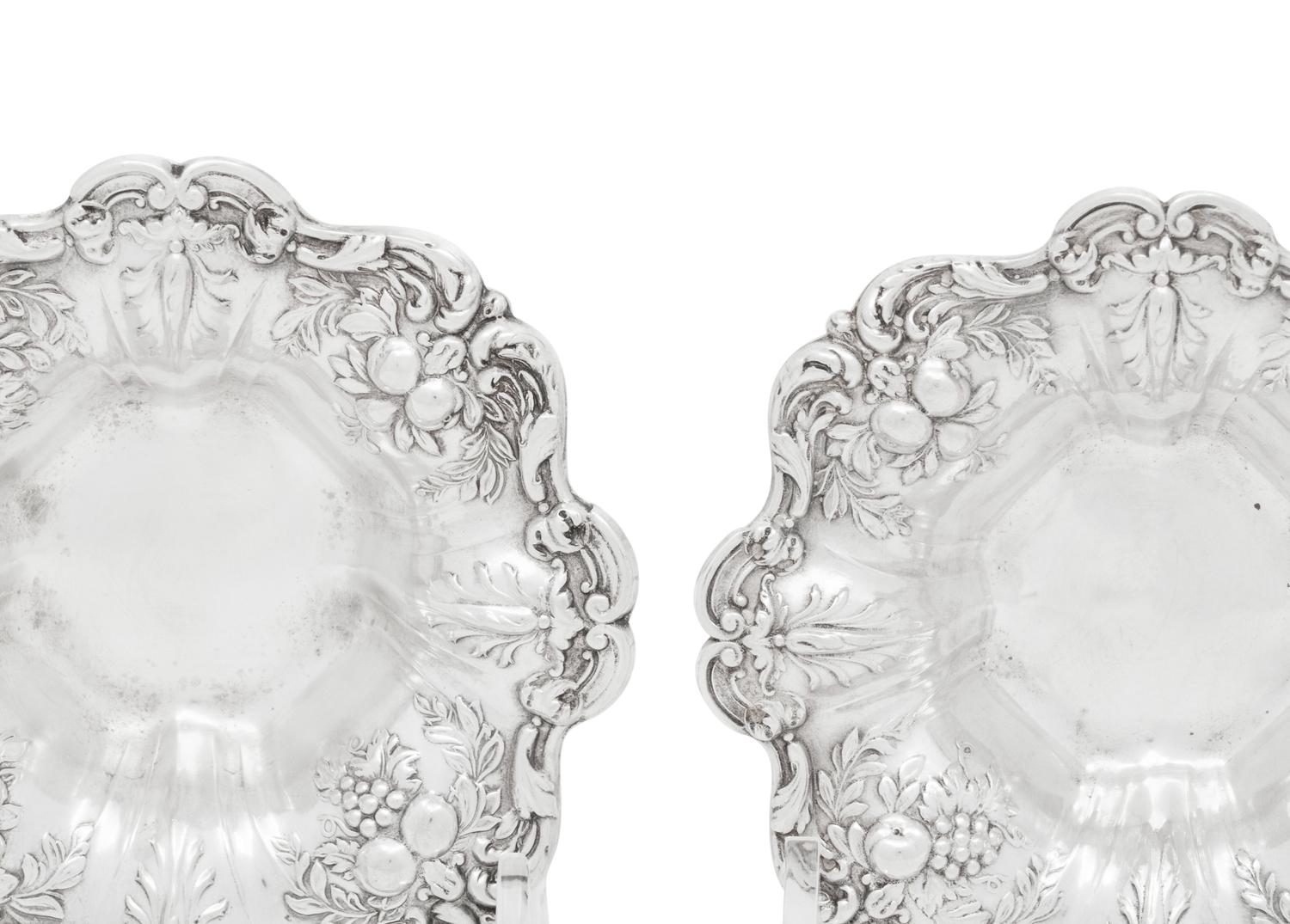 A Pair of American Silver Francis I Nut Dishes