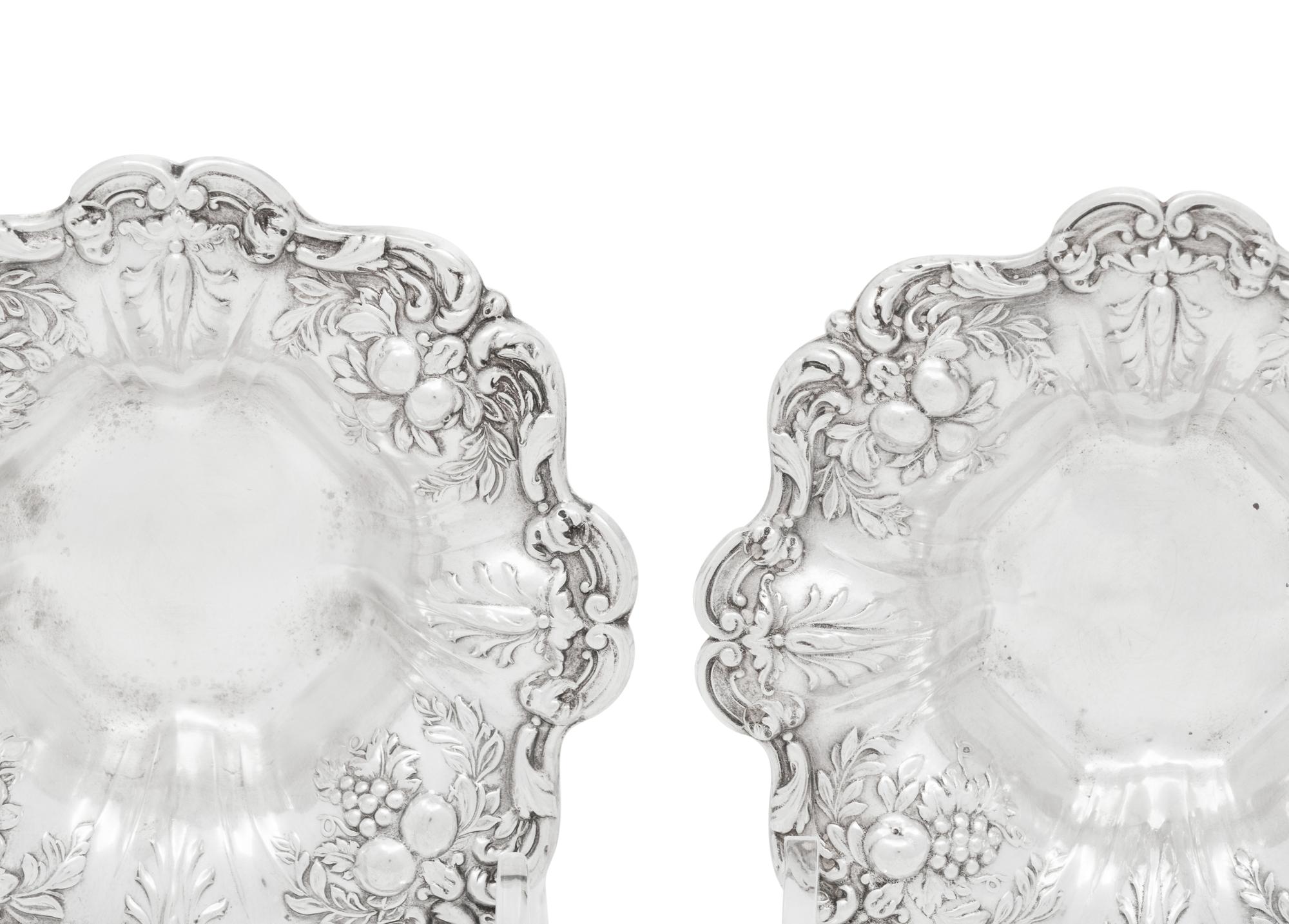 A Pair of American Silver Francis I Nut Dishes