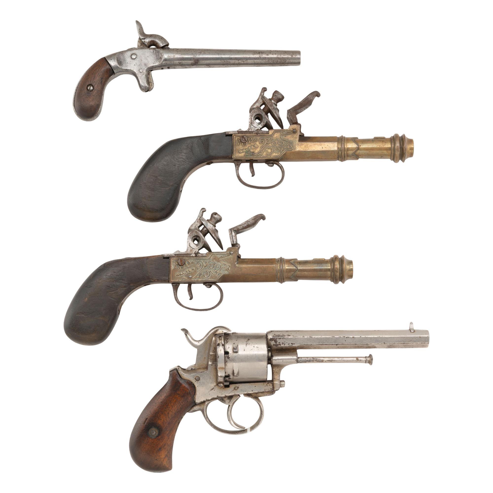 Lot of Four Antique Pistols