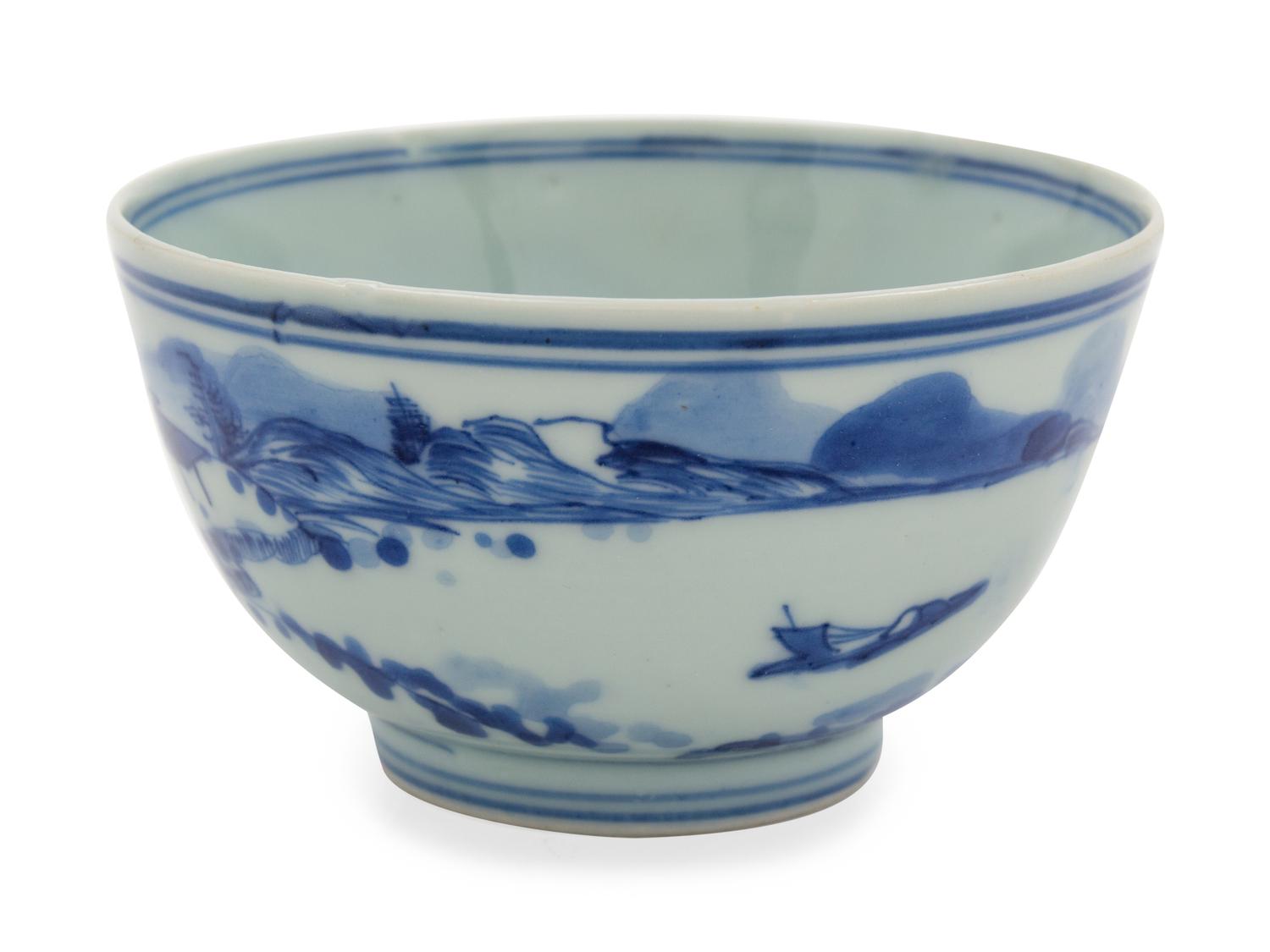 A Japanese Blue and White Porcelain Bowl
