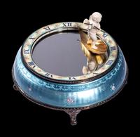 A Swiss Enameled Silver Figural Mystery Clock, Hase
