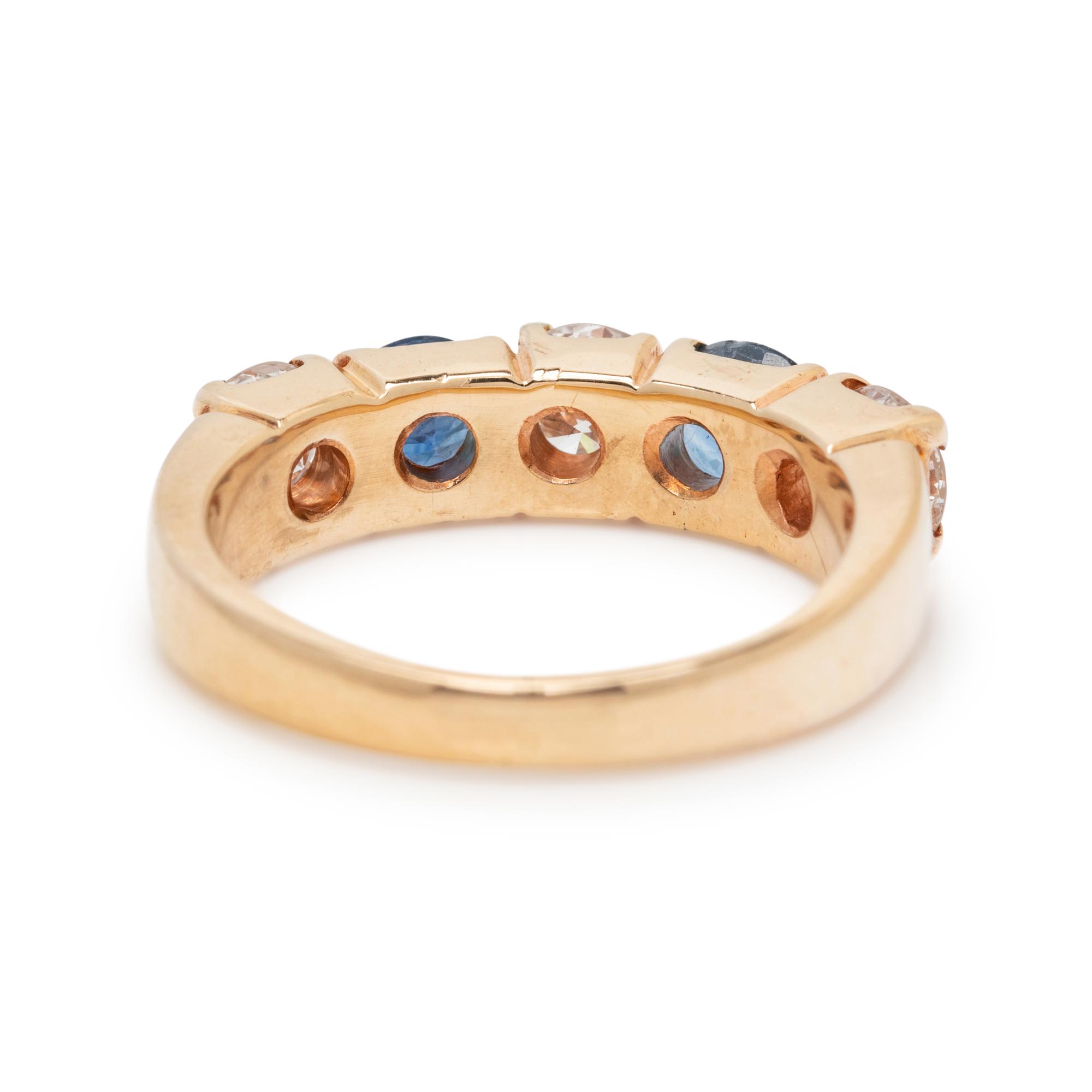 DIAMOND AND SAPPHIRE RING
