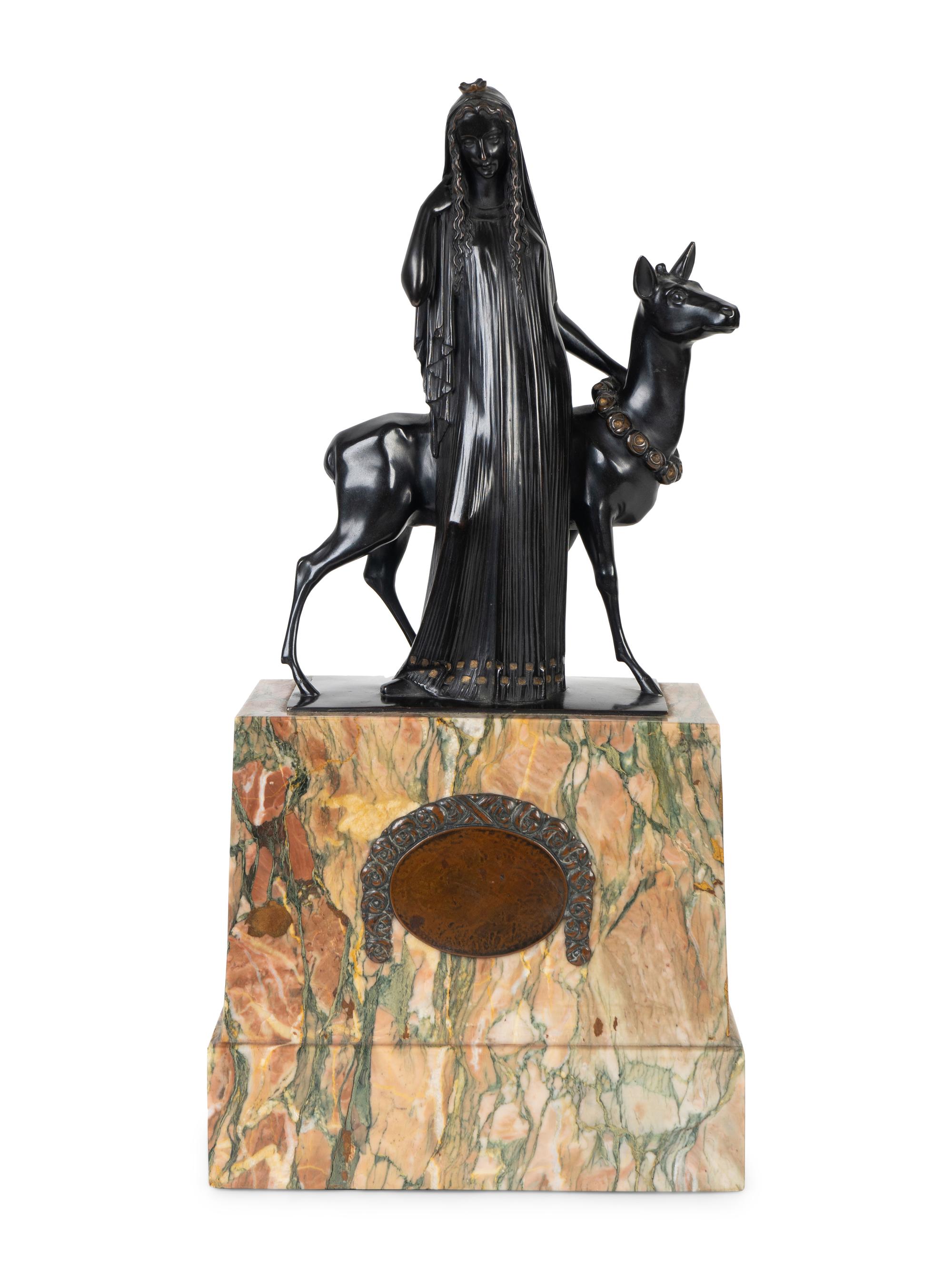A Figural Group on a Marble Base