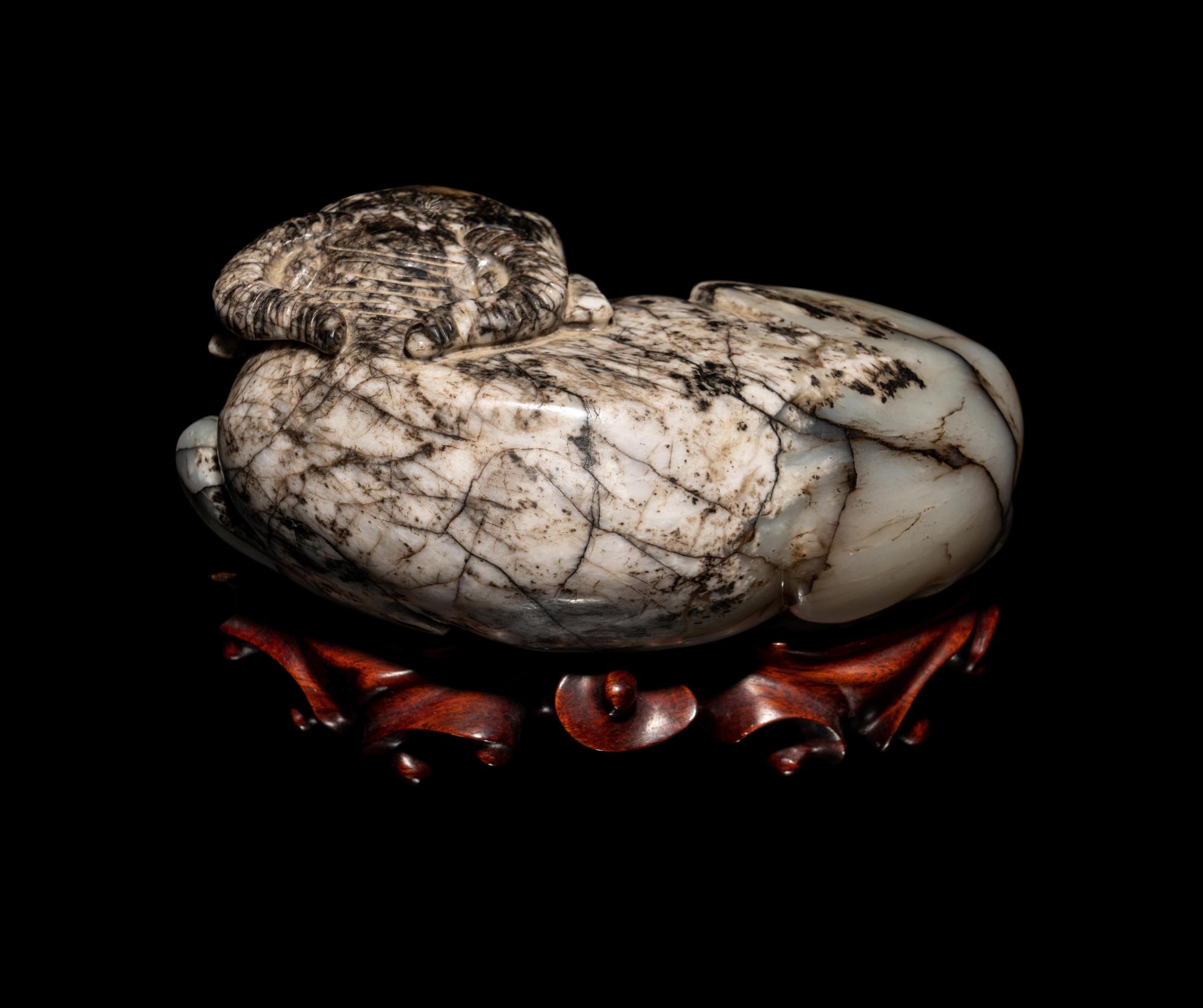 Two Chinese Carved Jade Figure of Recumbent Buffalos