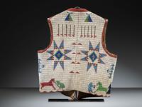 Cheyenne River Sioux Beaded Pictorial Hide Vest