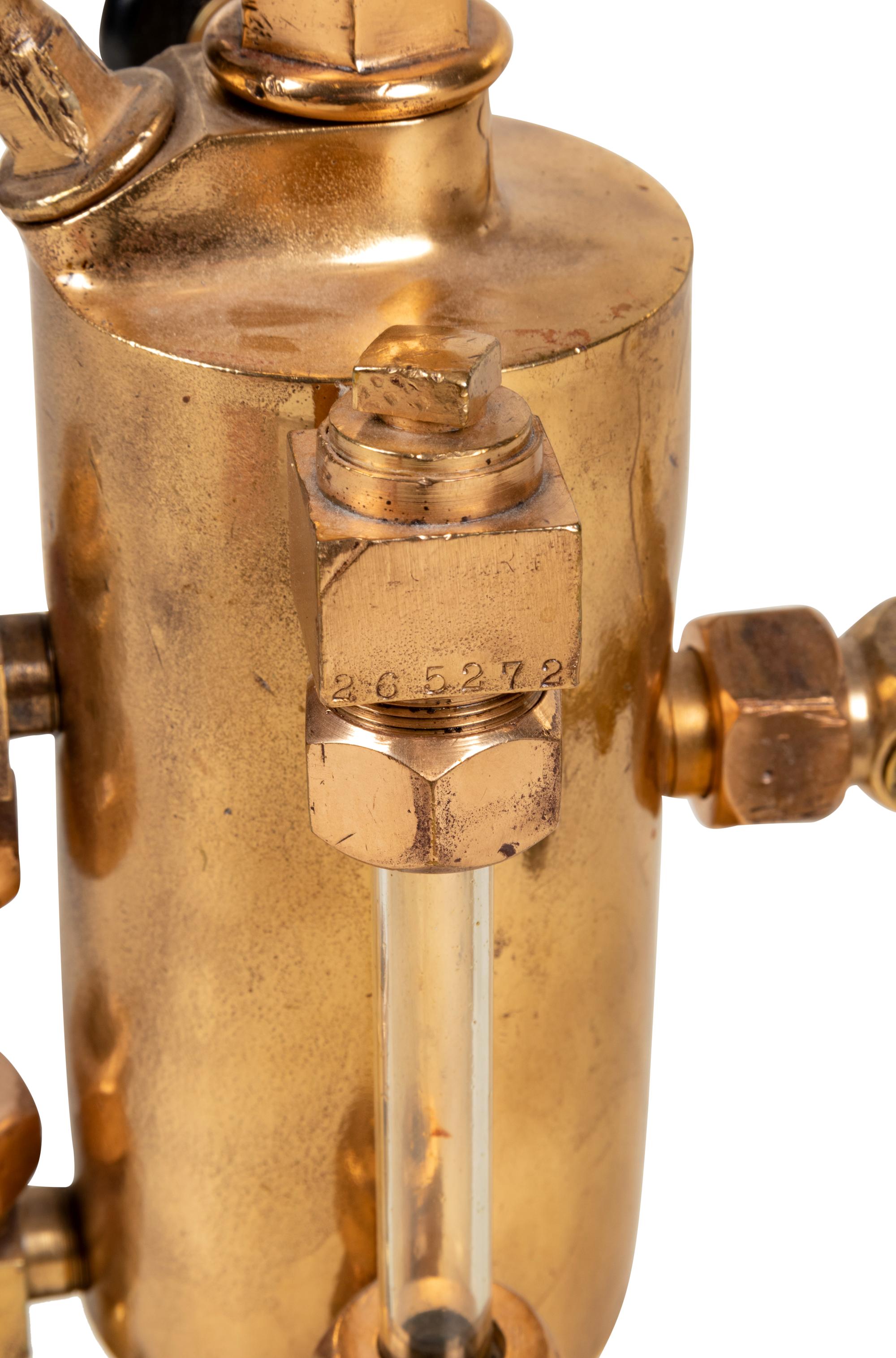 An American Brass Sight Feed Lubricator