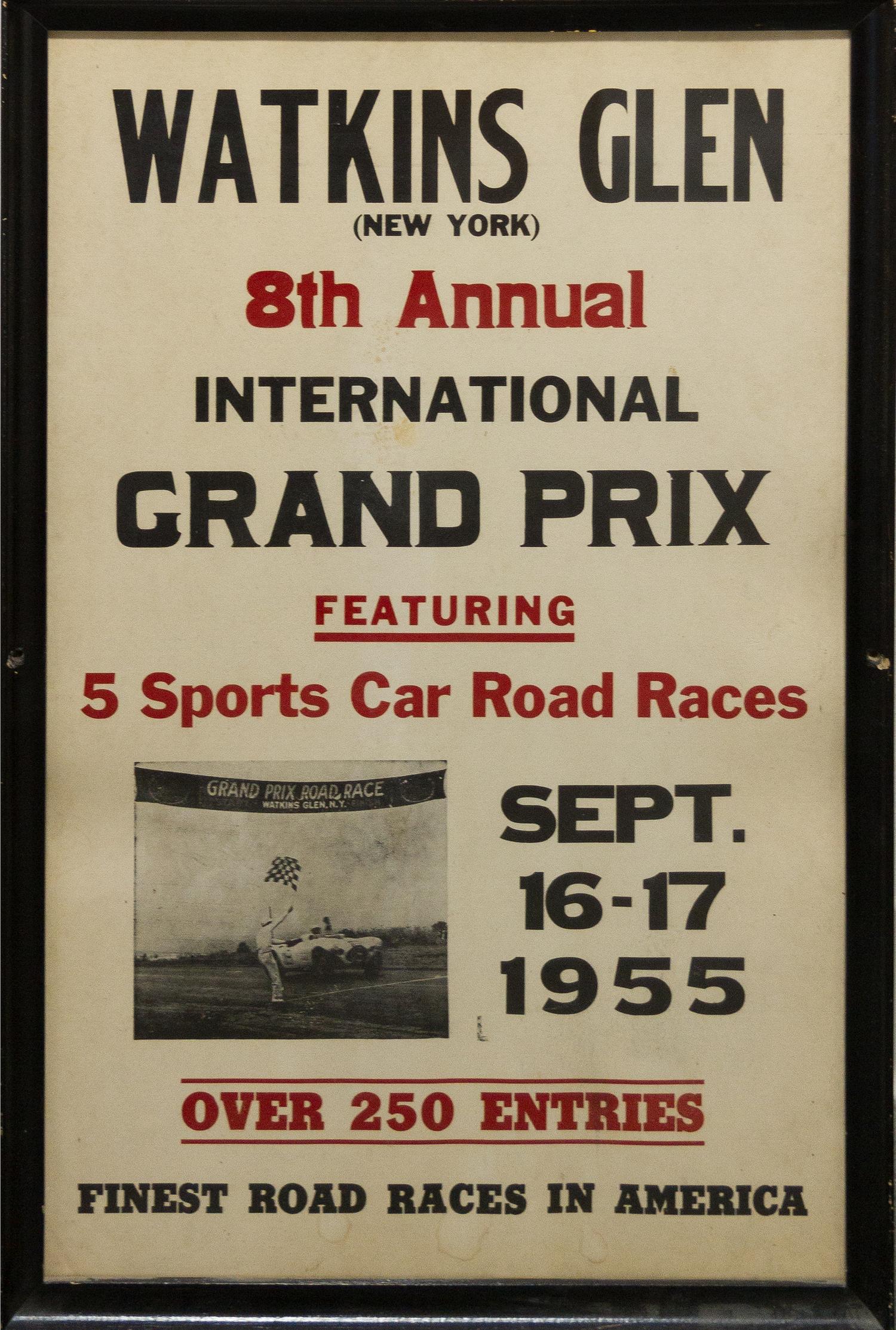A Collection of Racing Posters Largest 36 x 24 1/8 inches (framed).