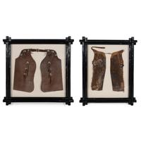 Two Pairs of Joseph Heinrich Framed Cowboy Chaps