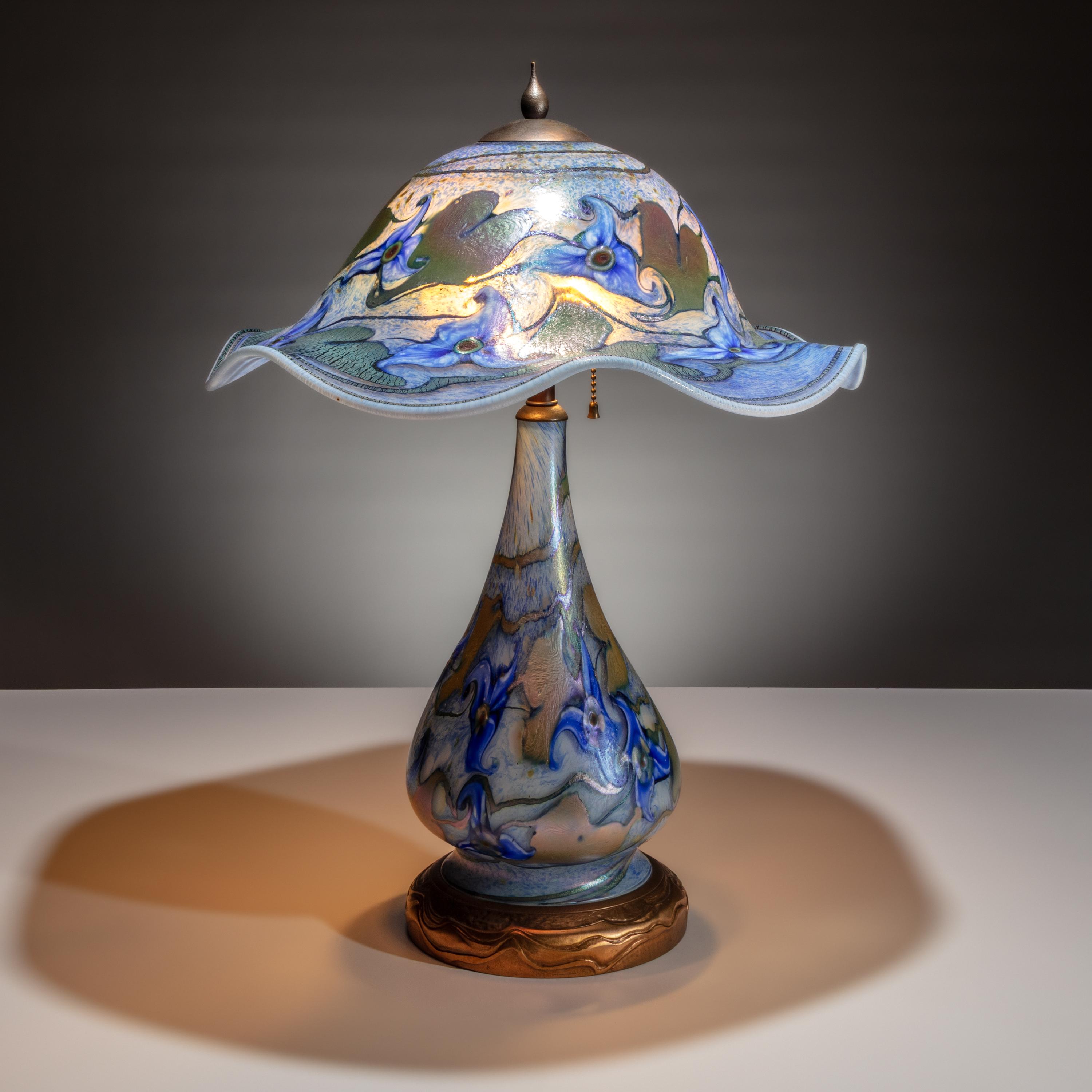 Charles Lotton (American, 1935–2021) — Blue Iris and Cypriot Lamp, c. 2004