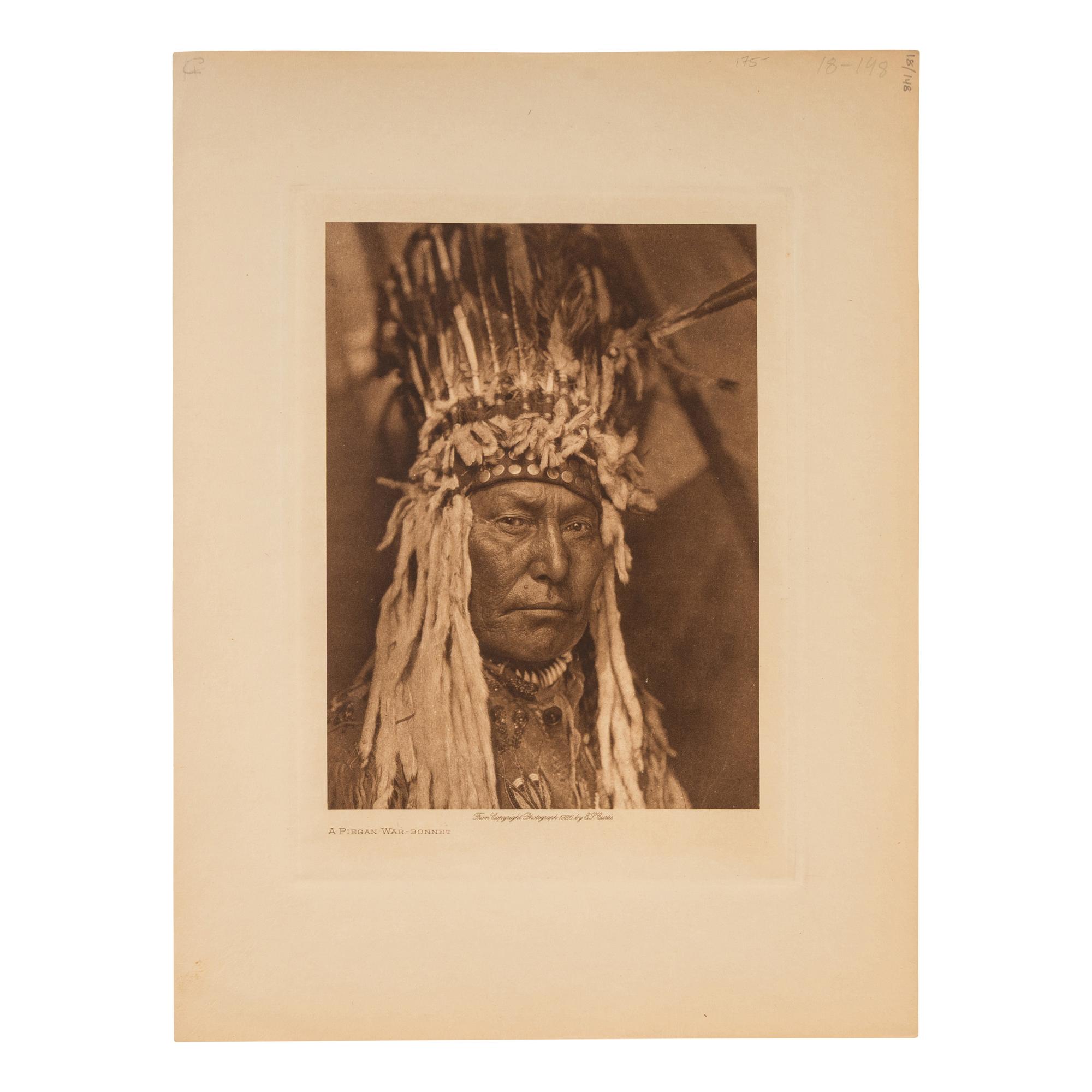 Edward S. Curtis (American, 1868-1952) — Photogravures Associated with the Piegan Lot of 12