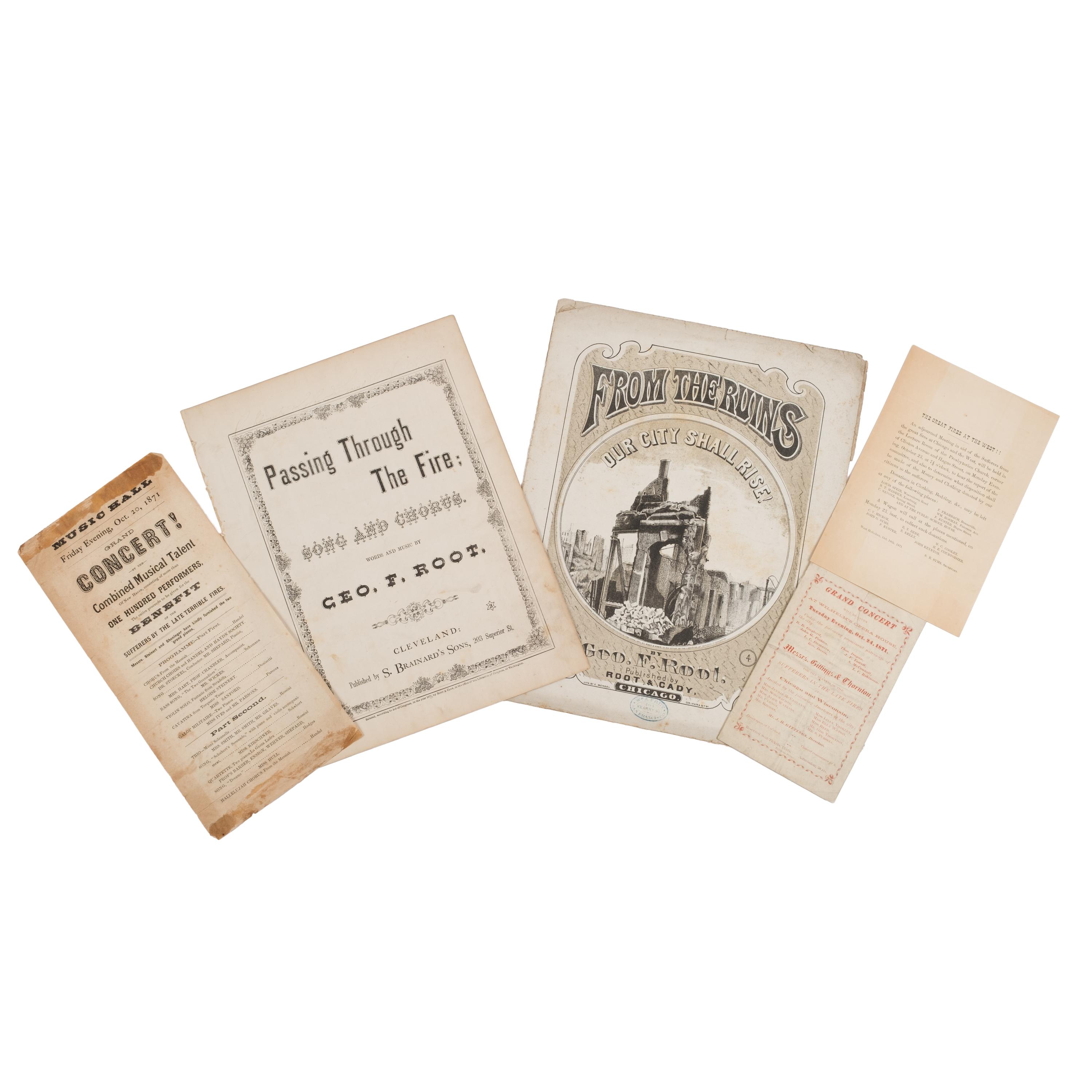 [Chicago Fire]. Chicago Evening Post Extra. Chicago, 10 October 1871.