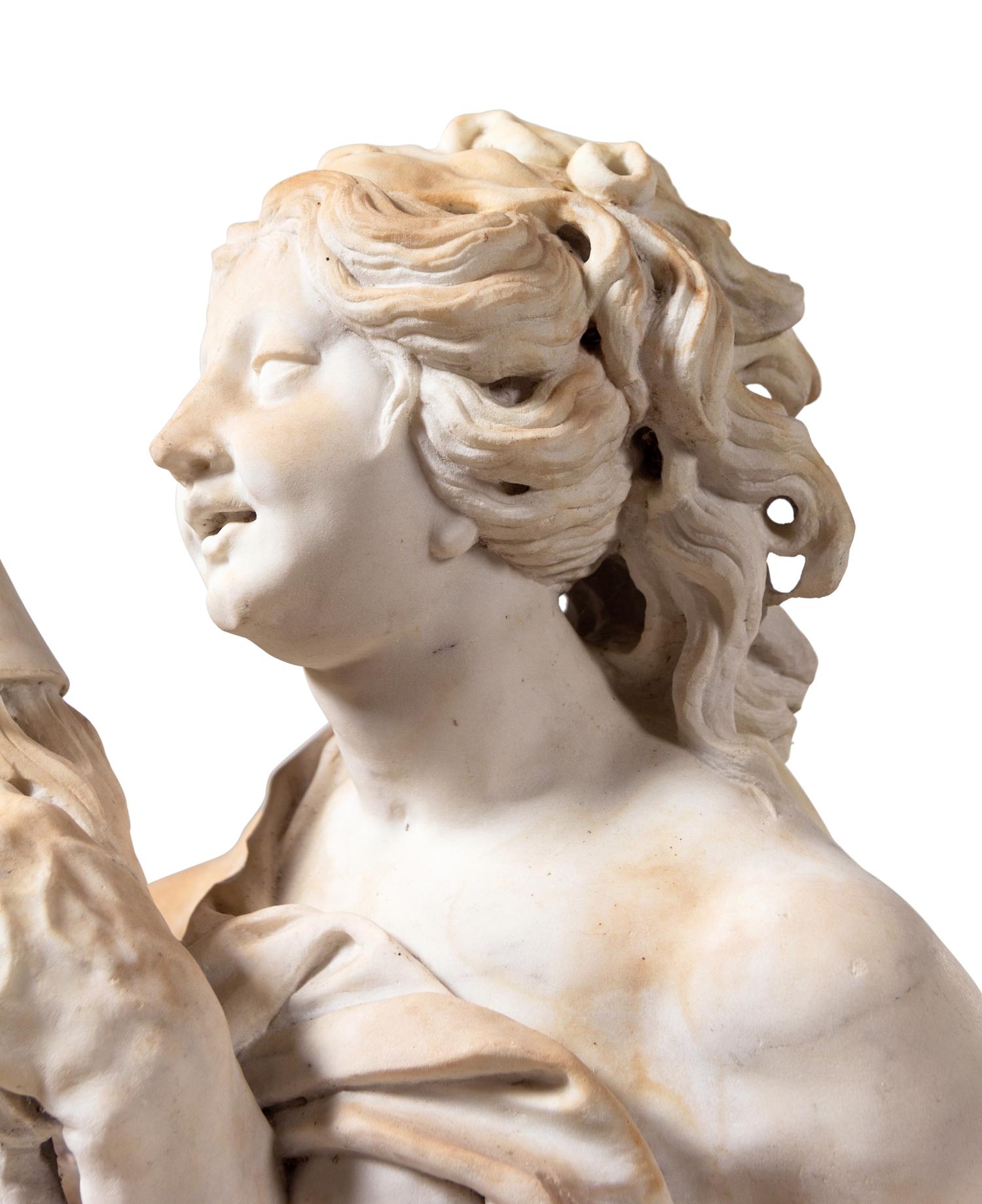 An Italian Carved Marble Figural Group