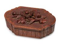 Six Continental Carved Wood Boxes