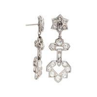 ANTIQUE, CONVERTIBLE DIAMOND EARRINGS
