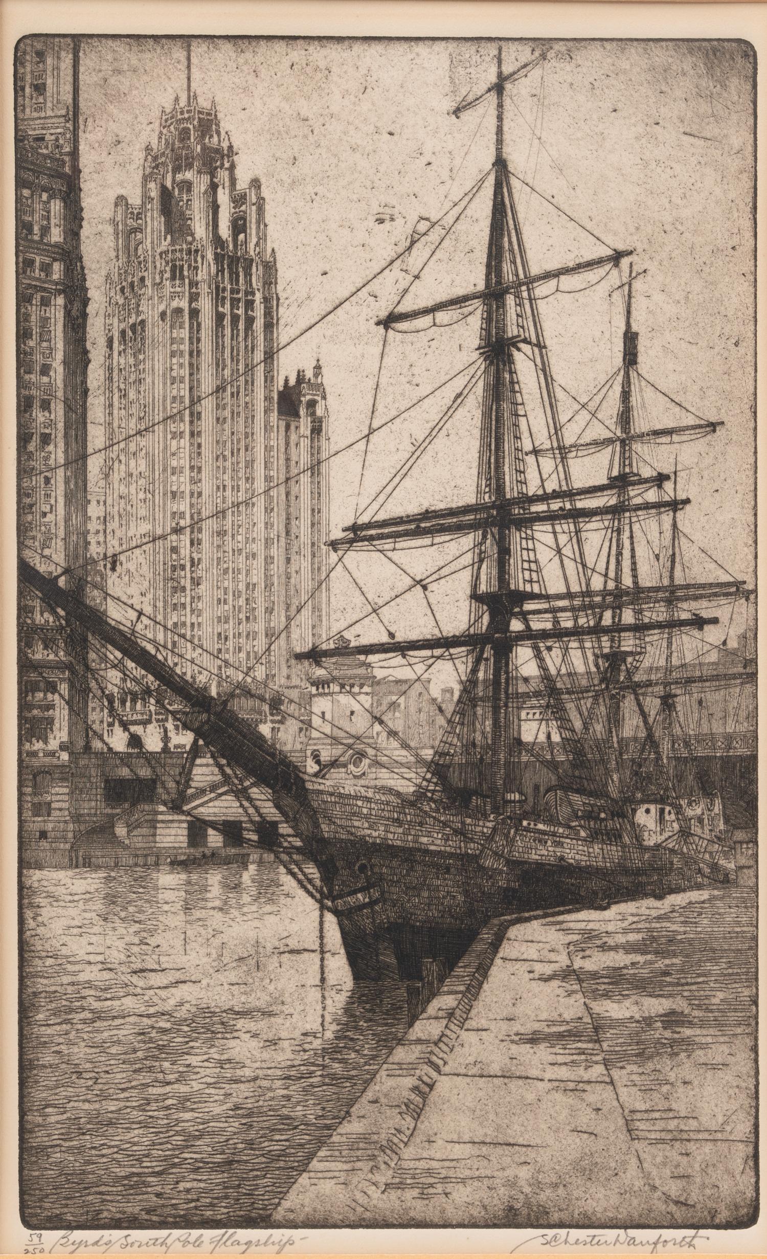 [CHICAGO]. DANFORTH, S. Chester. A suite of 3 signed etchings.