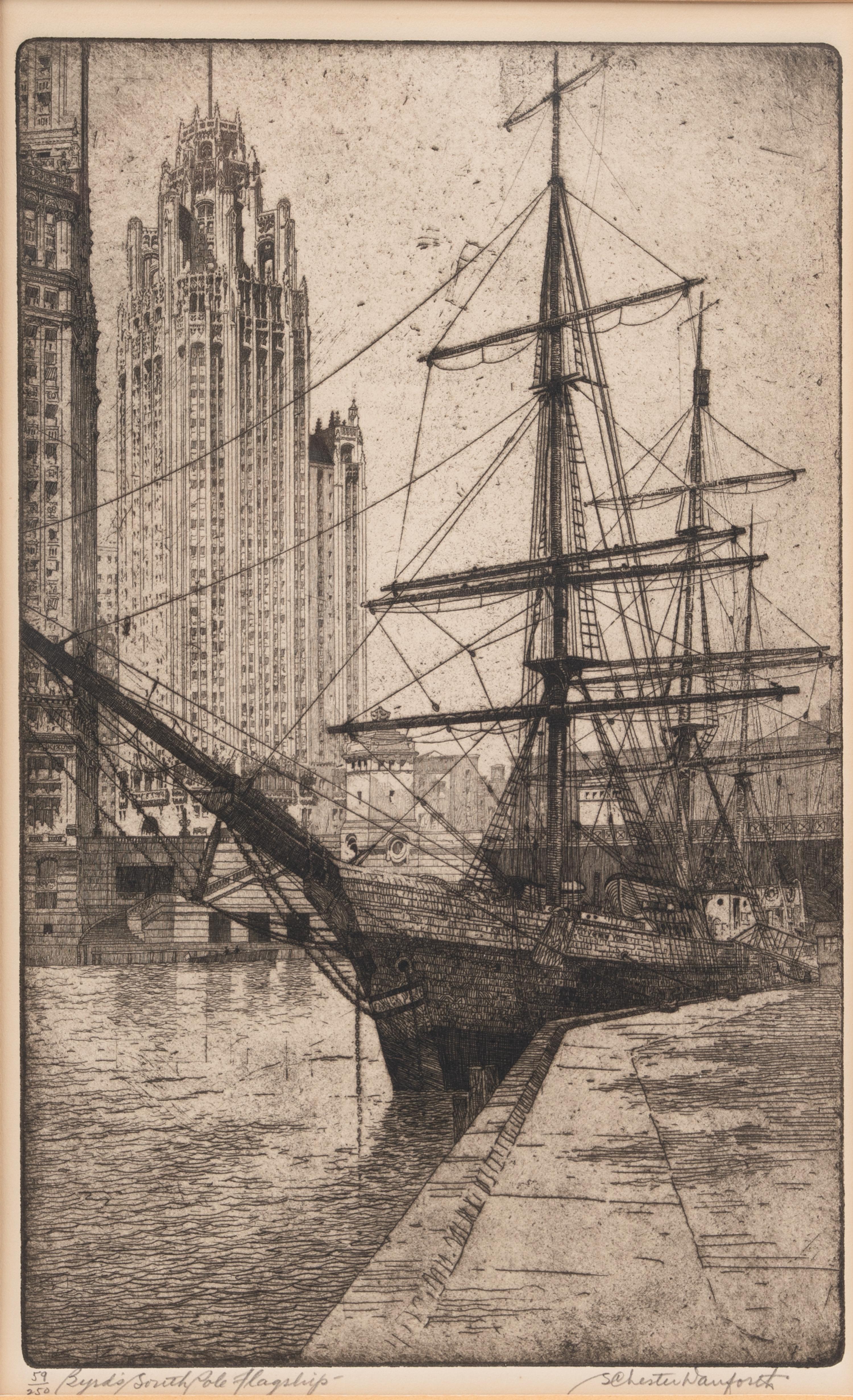 [CHICAGO]. DANFORTH, S. Chester. A suite of 3 signed etchings.