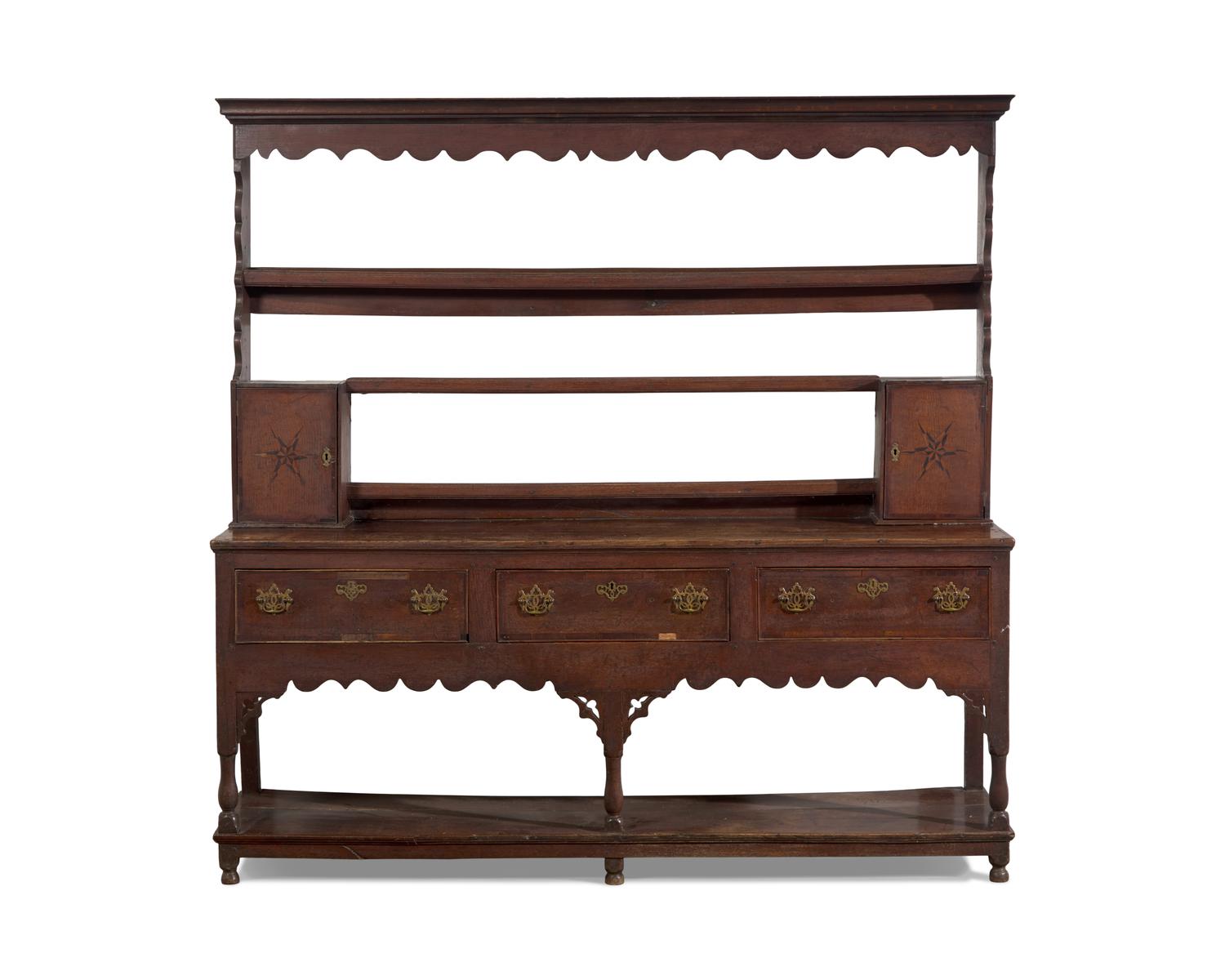 A Welsh George III Inlaid Oak Dresser