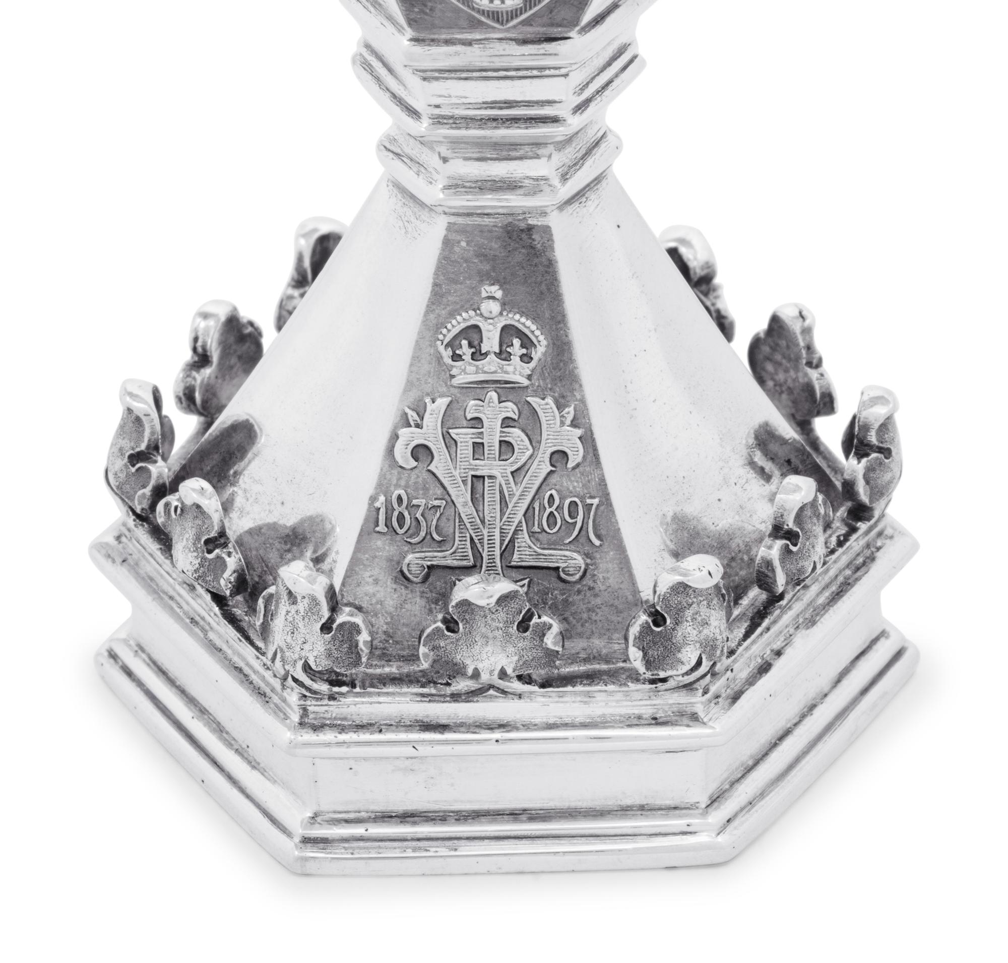 A Pair of Victorian Silver Commemorative Casters