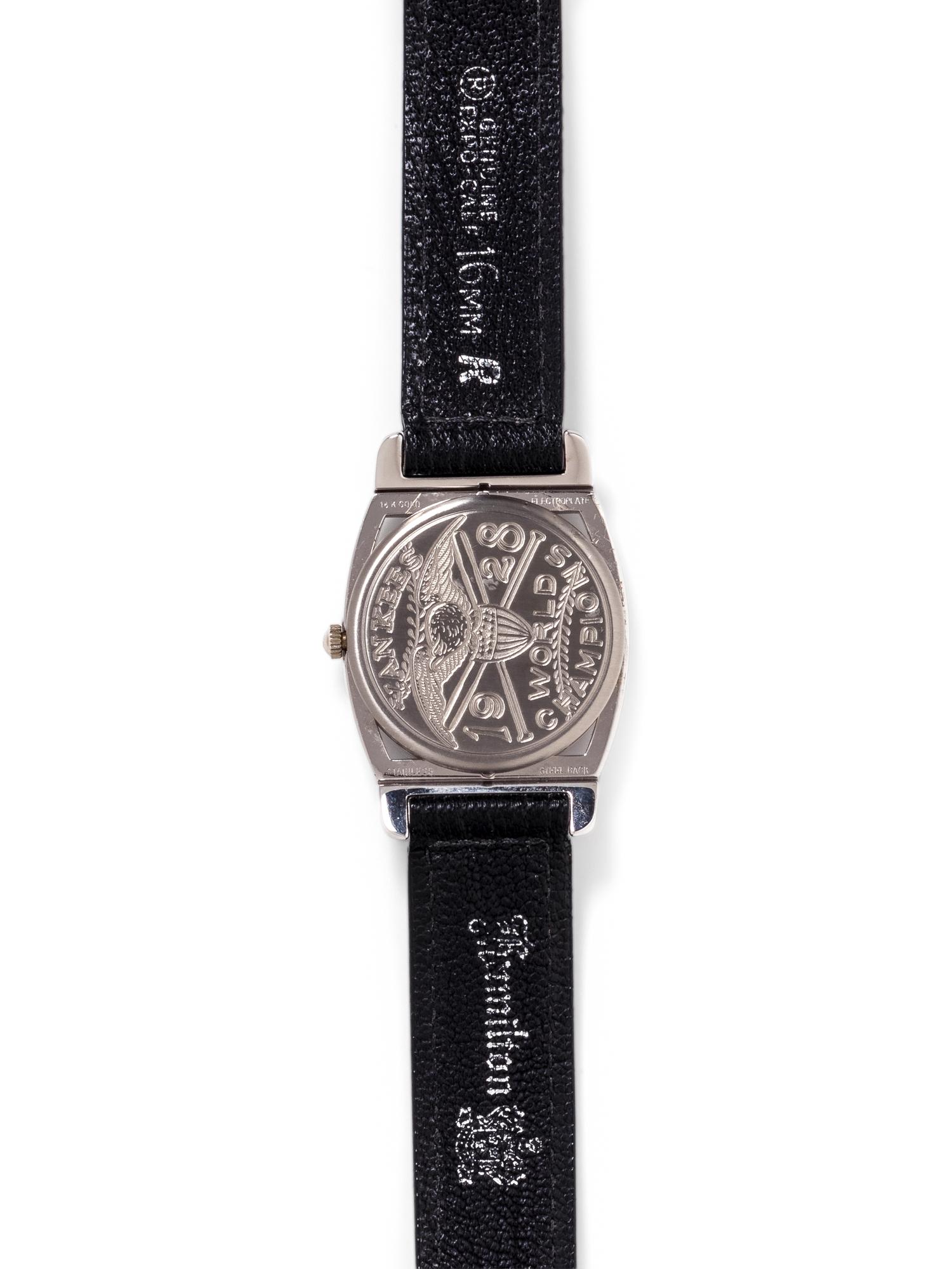 HAMILTON, STAINLESS STEEL AND 18K WHITE GOLD ELECTROPLATE 'PIPING ROCK YANKEE' WRISTWATCH