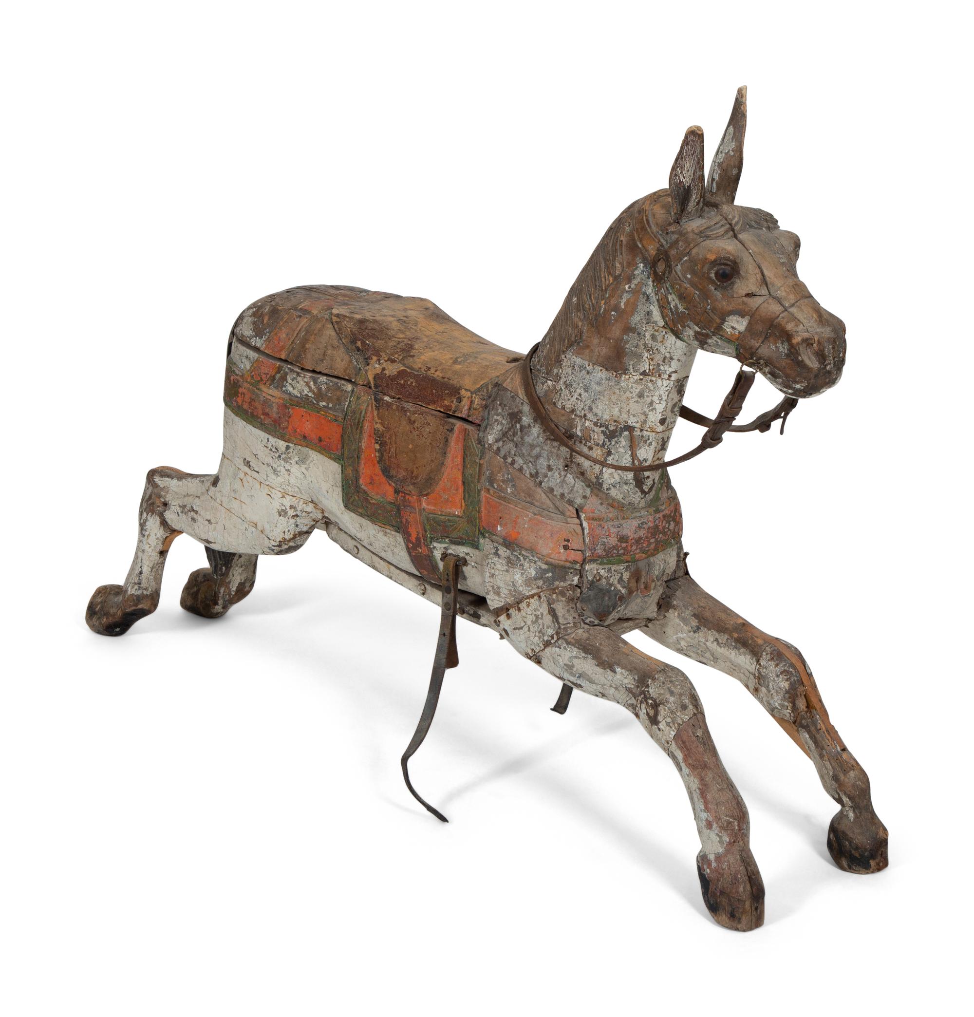 A Painted Wood Carousel Horse