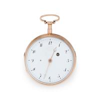 18K PINK GOLD QUARTER REPEATER OPEN FACE POCKET WATCH