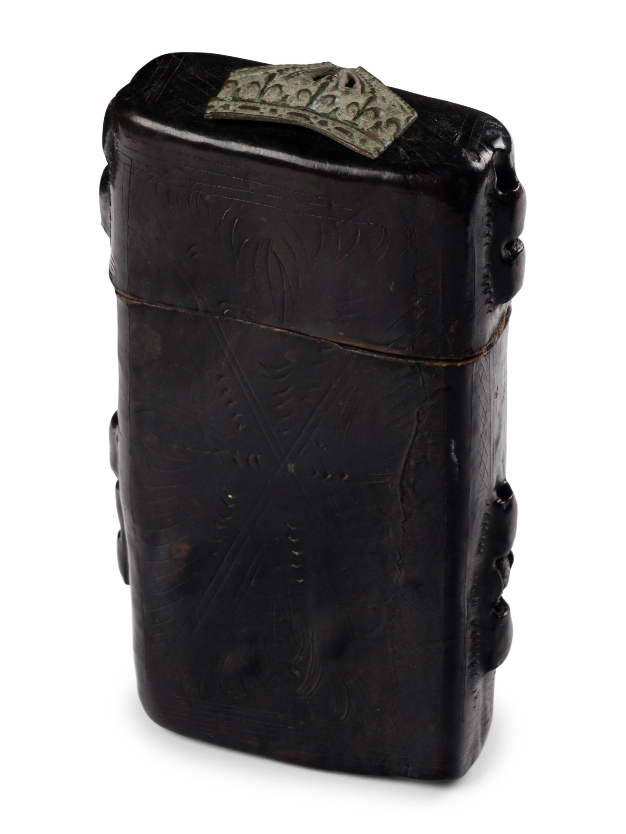 A BOOK BOX Book box, dark brown cuir-ciselé tooled leather [Austria (?), c. 1475-1500]