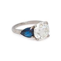 DIAMOND AND SAPPHIRE RING