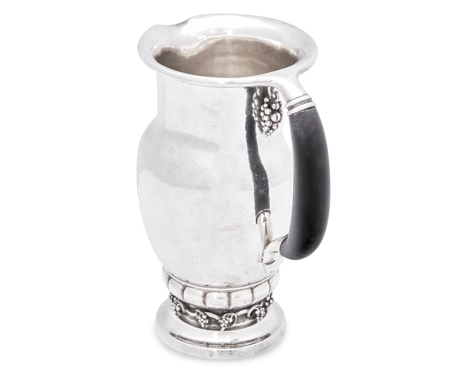 A Georg Jensen Silver Grapevine Pitcher