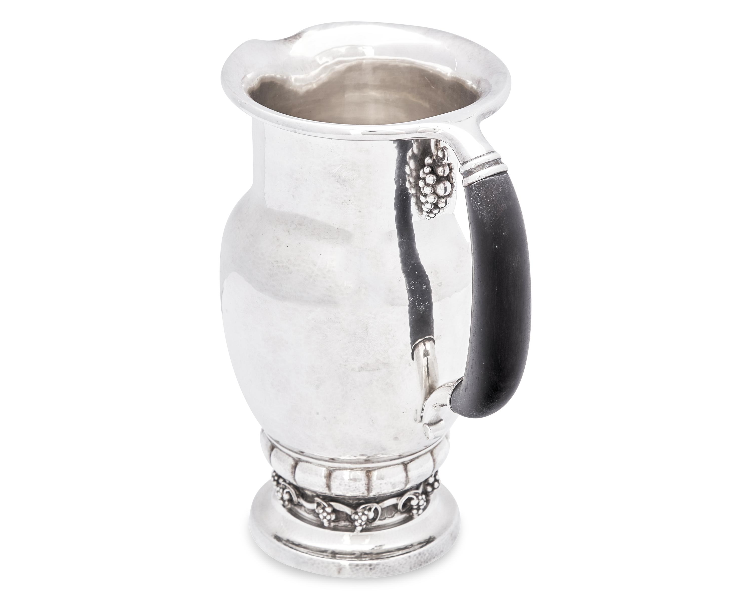 A Georg Jensen Silver Grapevine Pitcher