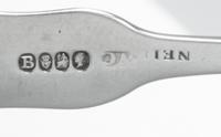 A Set of Six Irish George IV Silver Teaspoons, William Cummins, Dublin, 1822, each having a rat tail bowl and a fiddle form handle.
