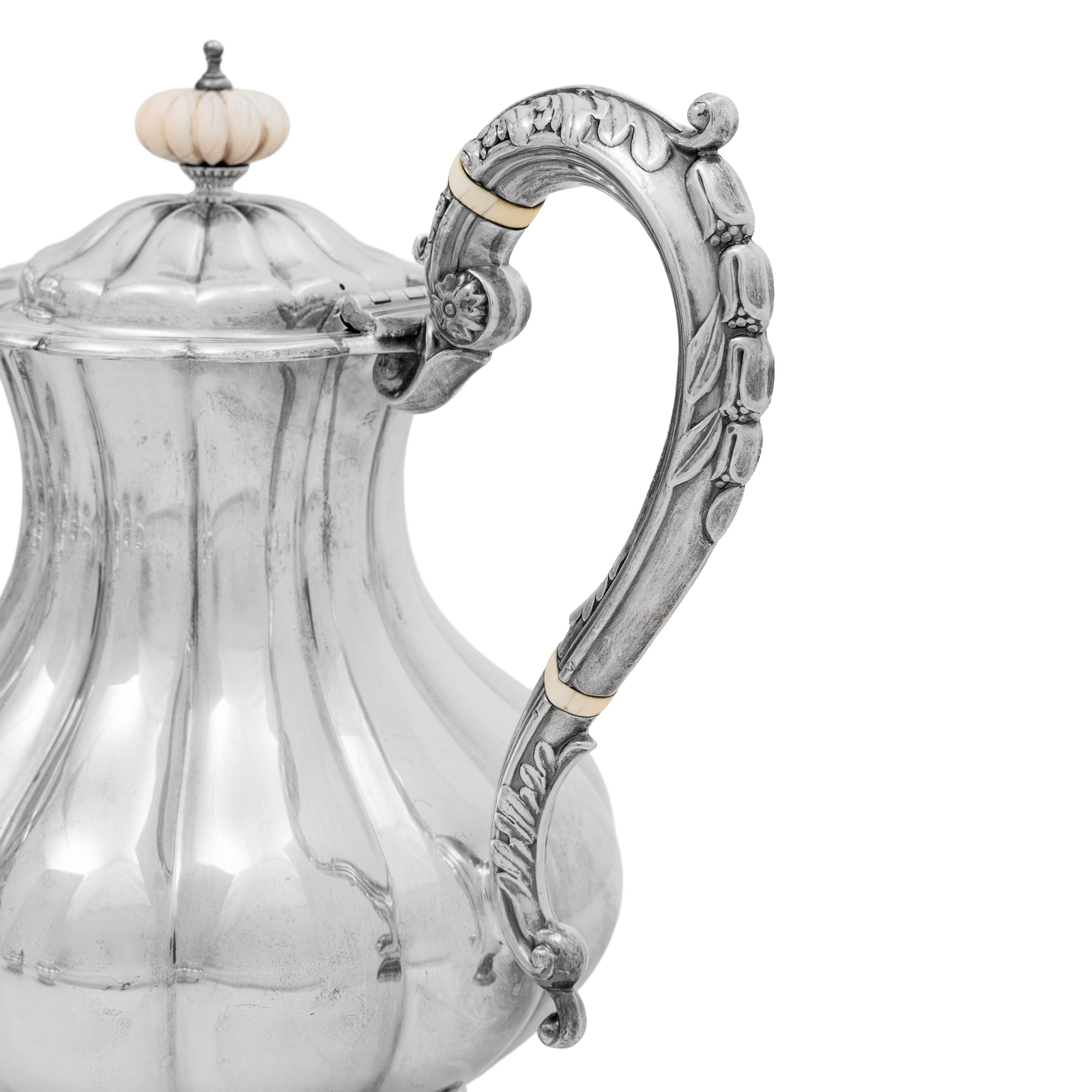 An English Silver Six-Piece Tea and Coffee Service
