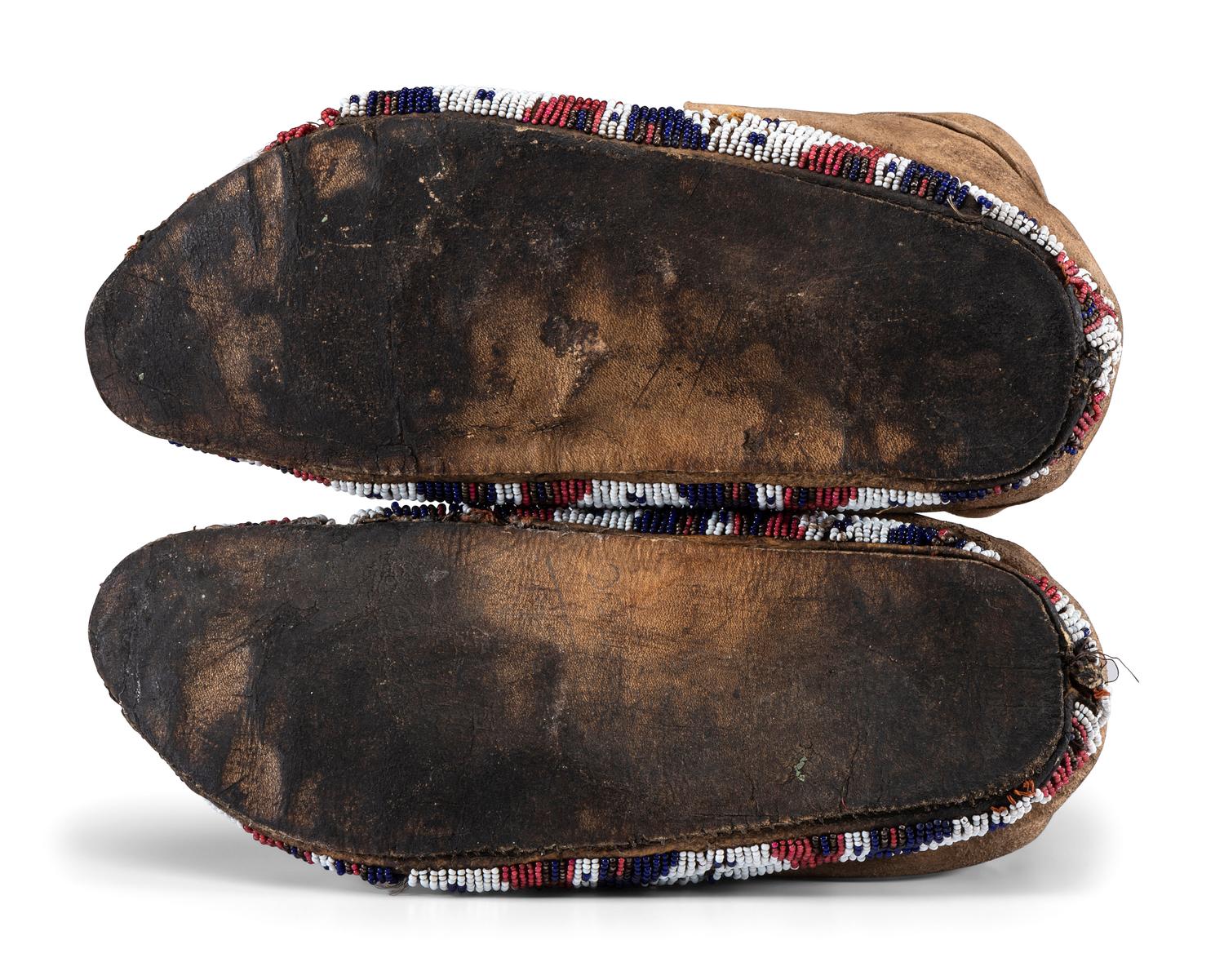 Sioux Beaded Hide Moccasins