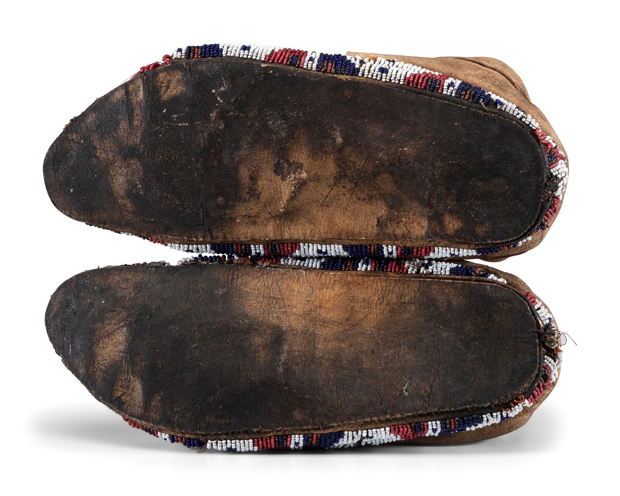 Sioux Beaded Hide Moccasins