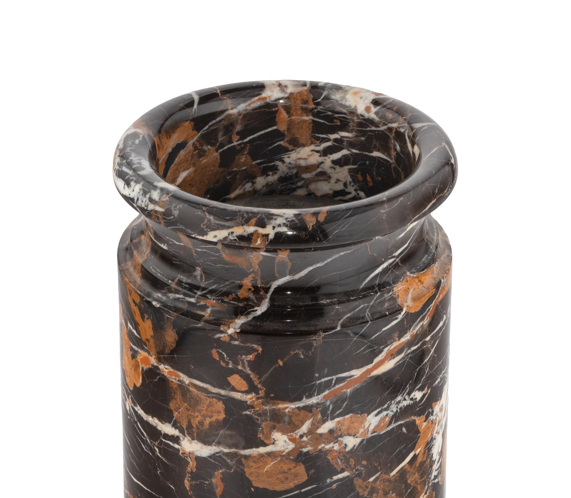 A Carved Marble Umbrella Stand