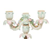 A Pair of Meissen Porcelain Figural Candelabra