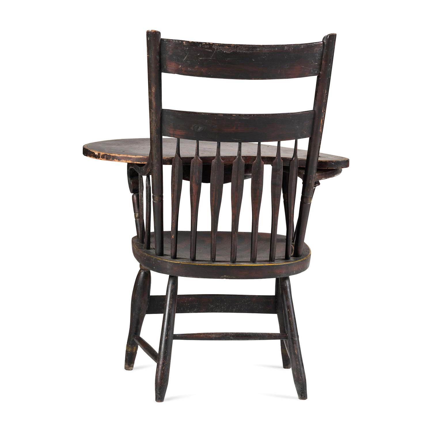 A Grain Painted Writing Arm Windsor Chair
