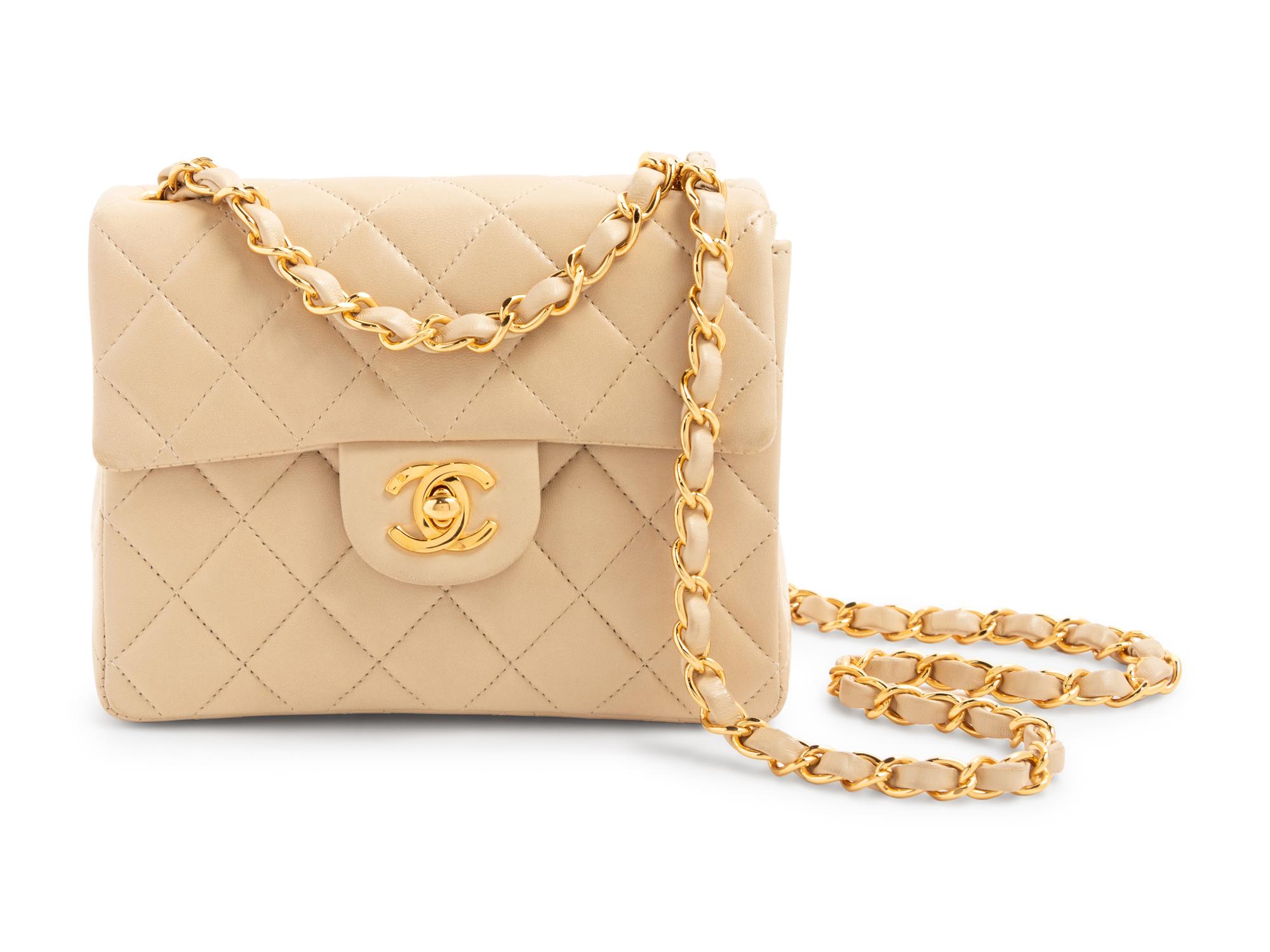 Chanel Beige Classic Quilted Leather Flap Bag, 1997-99