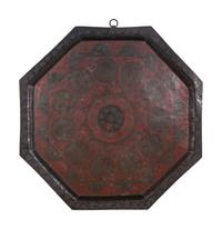 A Middle Eastern Mixed Metal Inlaid Tray on Stand