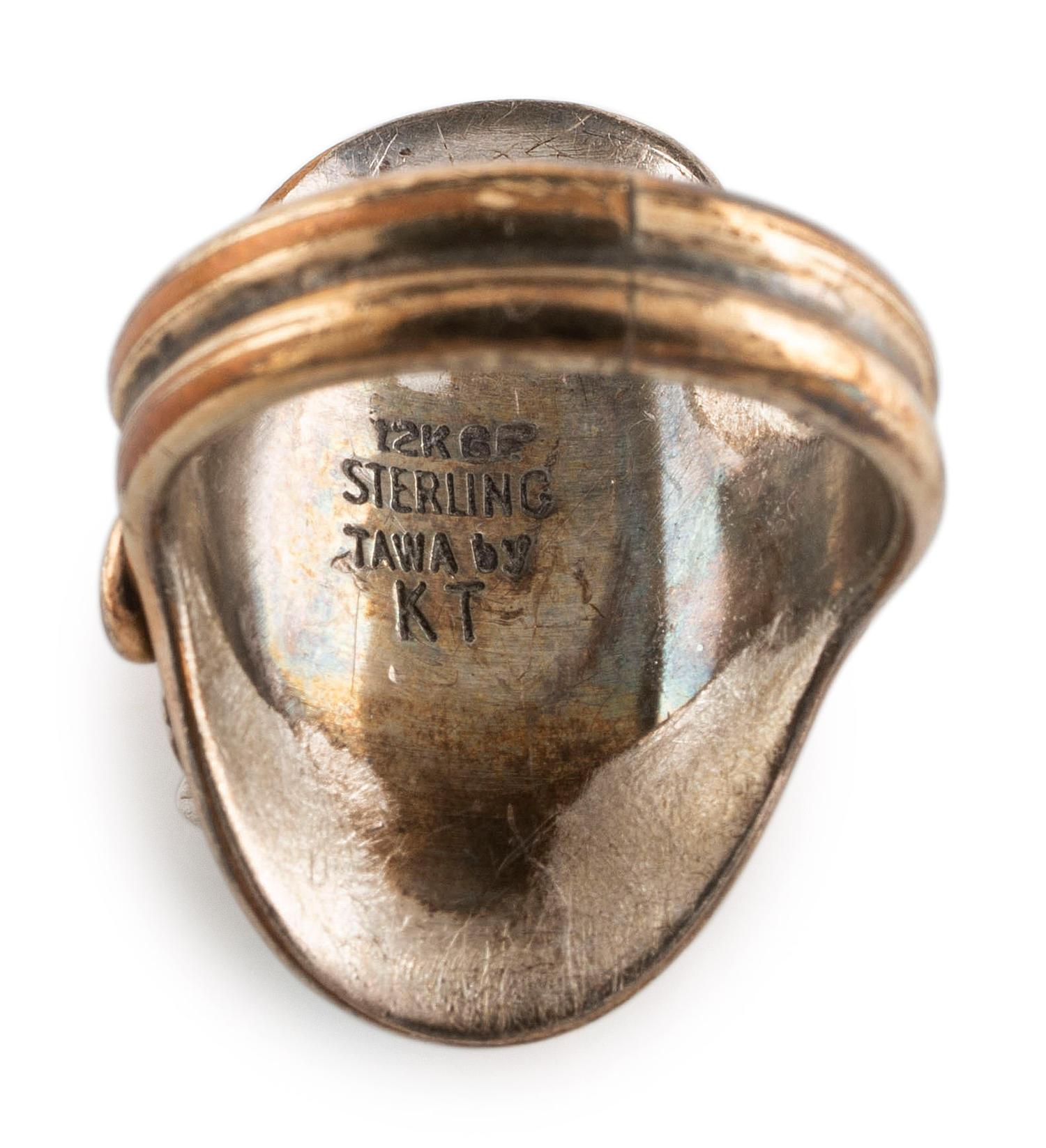 Navajo Sterling Silver Jewelry, with Gold Overlay