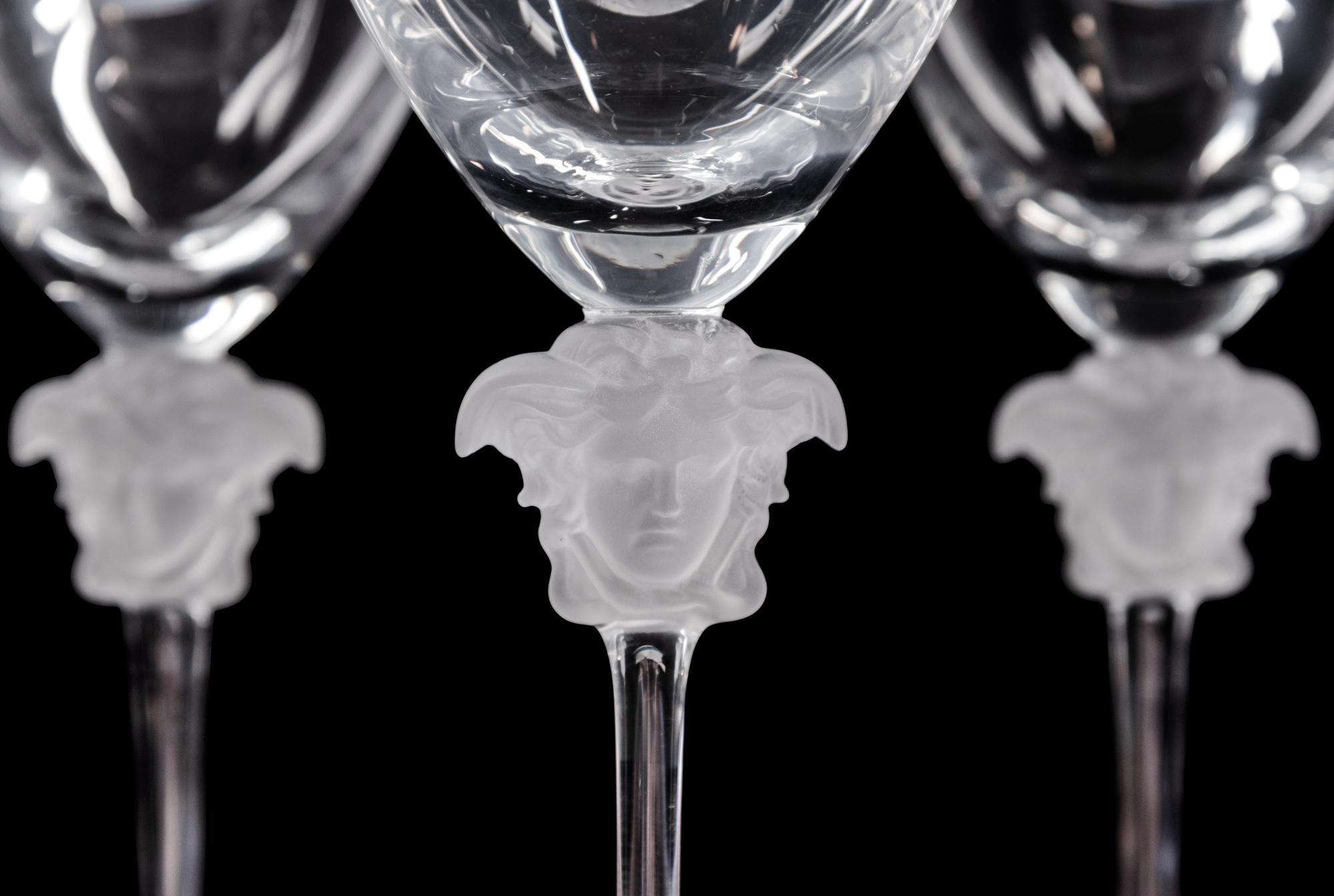 A Set of Eight Versace Wine Glasses