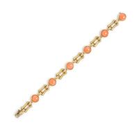 An 18 Karat Yellow Gold and Coral Bracelet, Tiffany & Co., 16.20 dwts.
