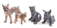 Four Dahl Jensen Copenhagen Porcelain Figures Width of widest 9 inches. — 20TH CENTURY