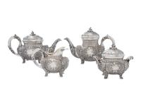 An Italian Silver Four-Piece Tea Service